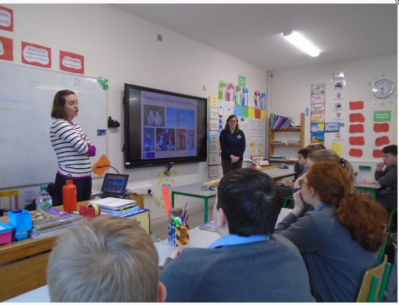 sarah johnson visiting local school